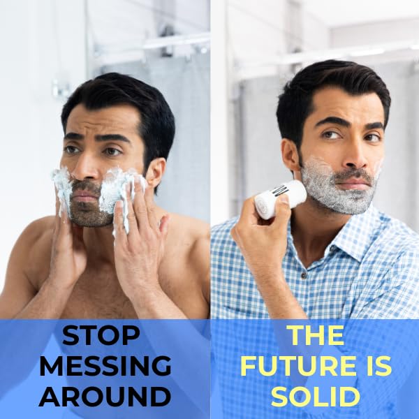 WYOS Shaving Cream Stick, 3 Pack Shaving Soap Bar, Shave Stick, Travel Shaving Cream, Leak & Mess Free, Hydrating Smooth Lather, Sensitive Skin, Travel Size, Clean Formula, Sulfate & Paraben Free