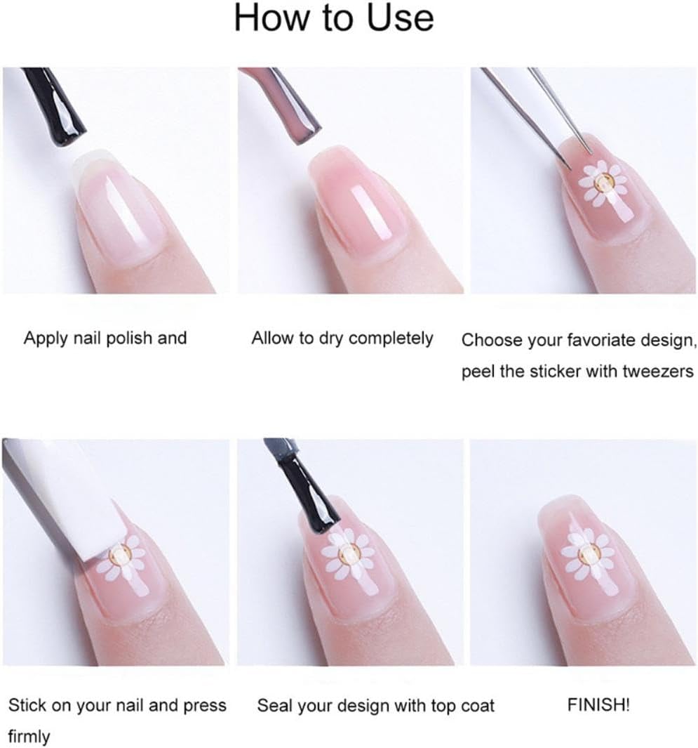 Sea Shells Nail Art Stickers Blue Pink Nail Decals Self Adhesive 5D Embossed Nail Sticker Pearl Design for Women Girls Supplies Summer Nails Decorations Accessories