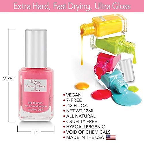 Karma Organic Natural Nail Polish-Non-Toxic Nail Art, Vegan and Cruelty-Free Nail Paint (Beachy Chic)