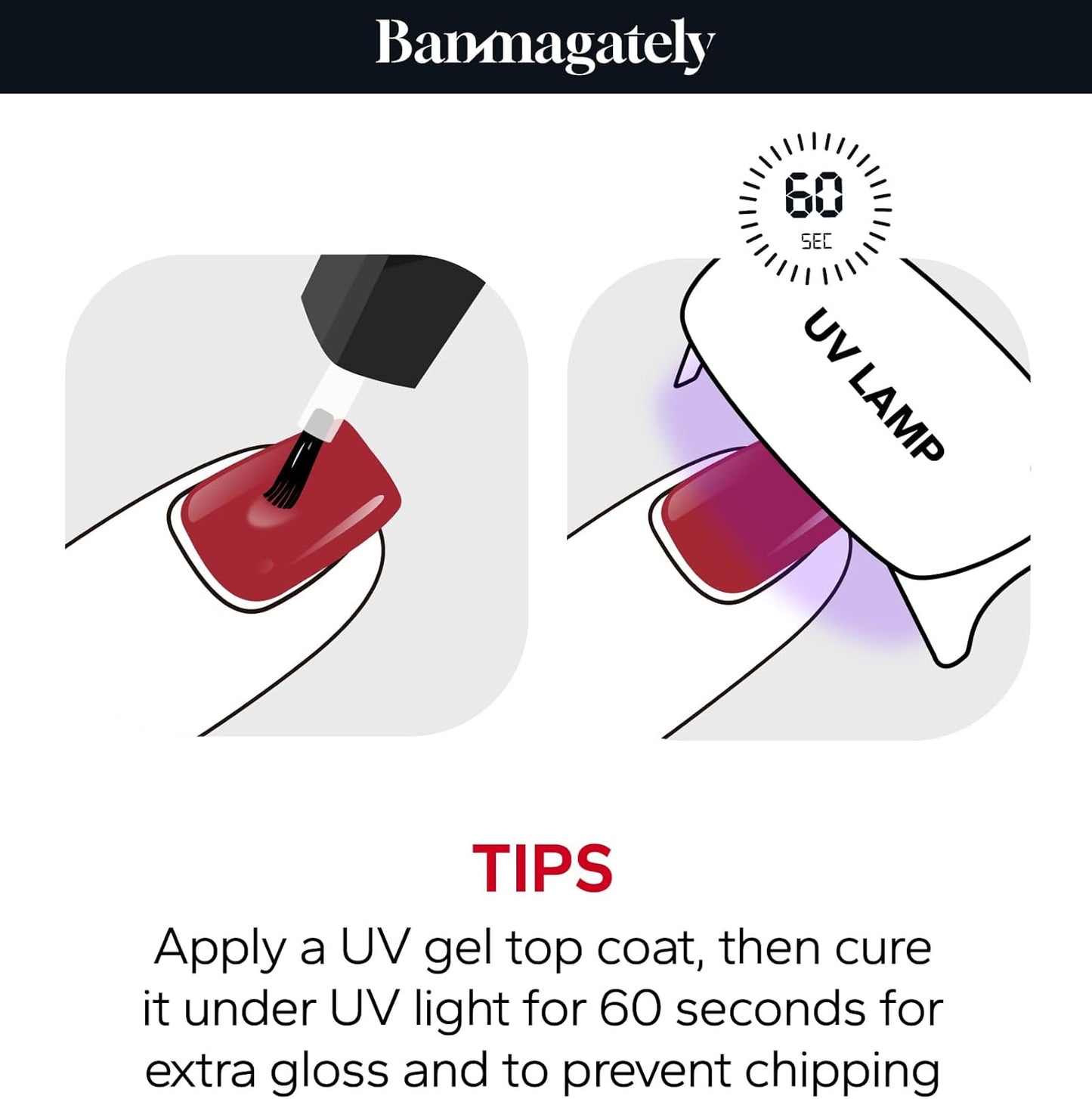 Nail Polish Strips, 20Pcs Salon Quality Gel Nail Stickers, Easy Long Lasting Wraps for Short Nails no UV Light Needed (Glitter Mauve)