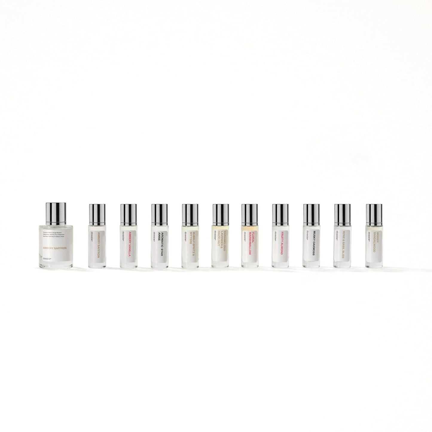 Dossier - Discovery Set 10 x 11ml/0.37 fl. oz - Testing Sampler Fragrances - Diverse Fragrance Collection - Inspired by Luxury Scents - Long-Lasting - Trying Different Scents Before Purchasing