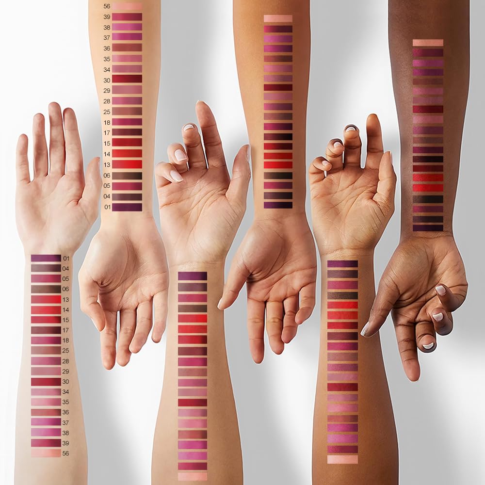 evpct 1Pcs Bright Pure Nude Pink Matte Lip Liner and Liquid Lipstick Stain Makeup Set for Women, Nude Long Lasting Smudge Proof Lipstick labiales matte mate larga duracion listip 24 hours originales