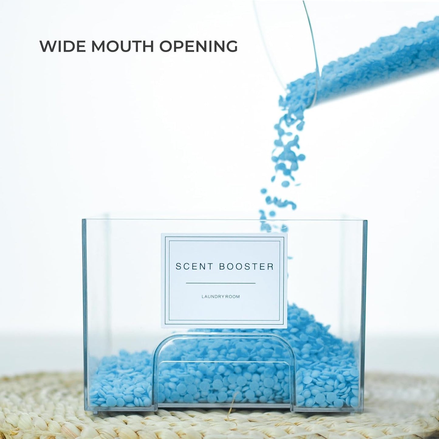 4 Pack Laundry Room Organization and Storage Containers with Labels, Stackable Clear Plastic Storage Drawers for Dryer Sheet Holder, Laundry Pods Container, Laundry Room Decor for Organizing