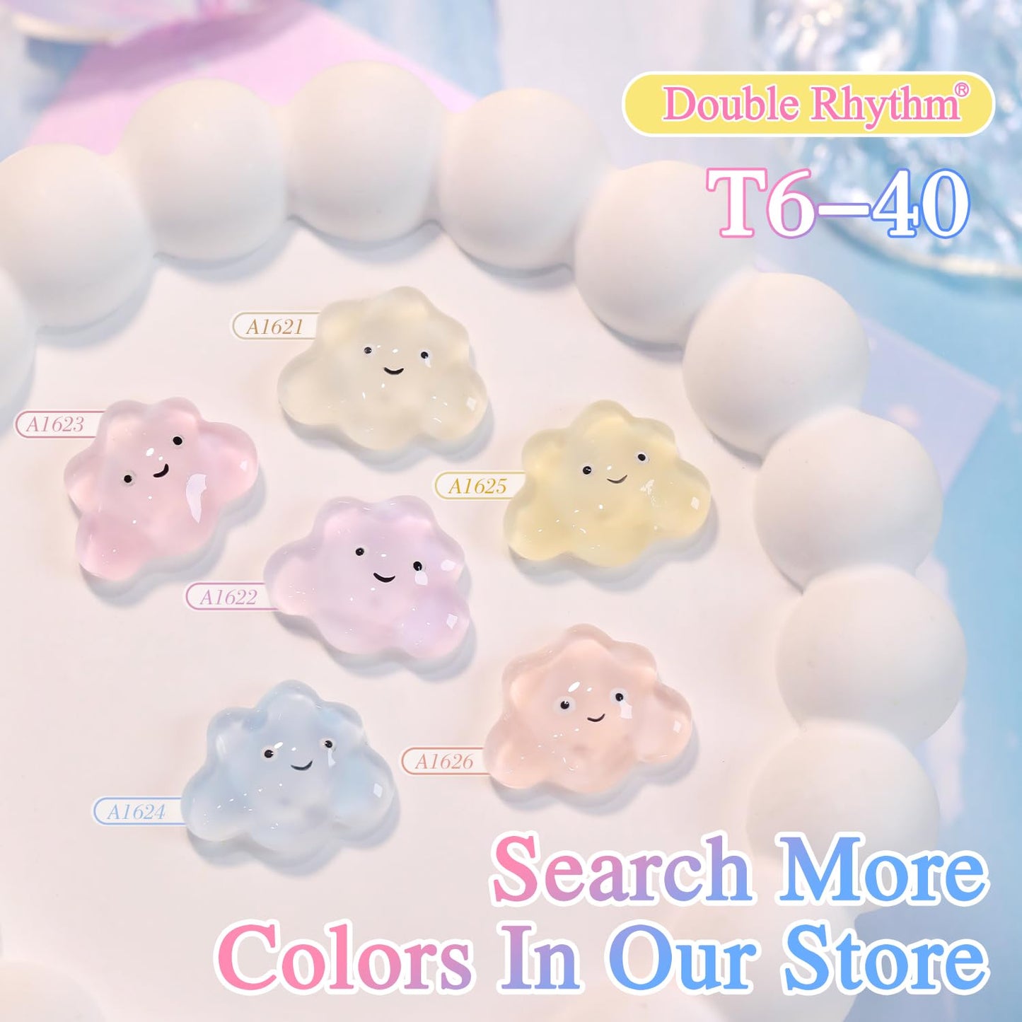 Double Rhythm 0.50 OZ Translucent Gel Polish Same Color Same Bottle Sheer Pastel Neutral Natural Milky 15 ML Jelly UV Nail Art DIY at Home (Purple-A1622)