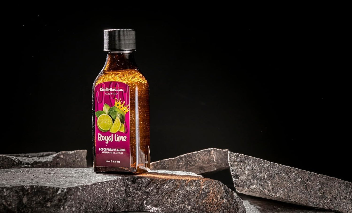 The Goodfellas' smile Alcohol-Free Soothing Aftershave Splash/Tonic, Made in Italy, 100 ml, 3.38 oz (ROYAL LIME/Zesty Sicilian Lime)