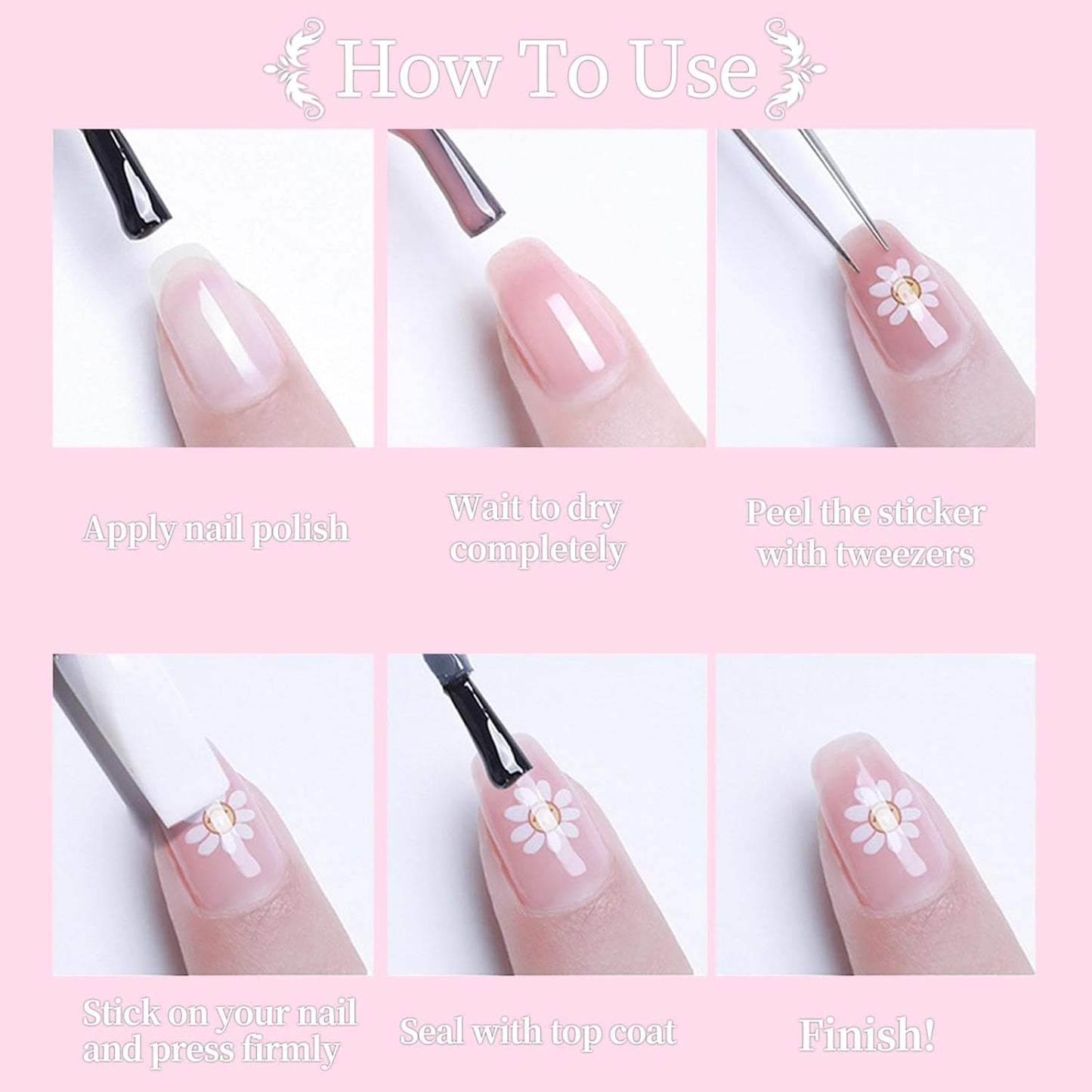 Bamboo Nail Art Stickers 5D Embossed Plants Nail Stickers, Self-Adhesive Durable Nail Art Decals for Women Girls, Nail Wraps Decoration Manicure for DIY Acrylic Nail Accessories