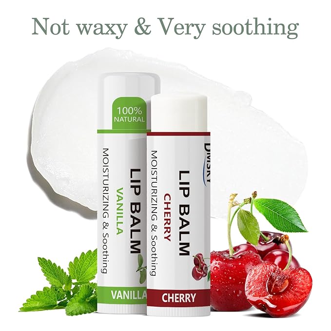 Dmsky Lip Balm Bulk, Fruit Lip Balm Variety Pack, Hydrating Lip Balm for Men Women Kids, 0.15 Oz, 40 count (Pack of 1)