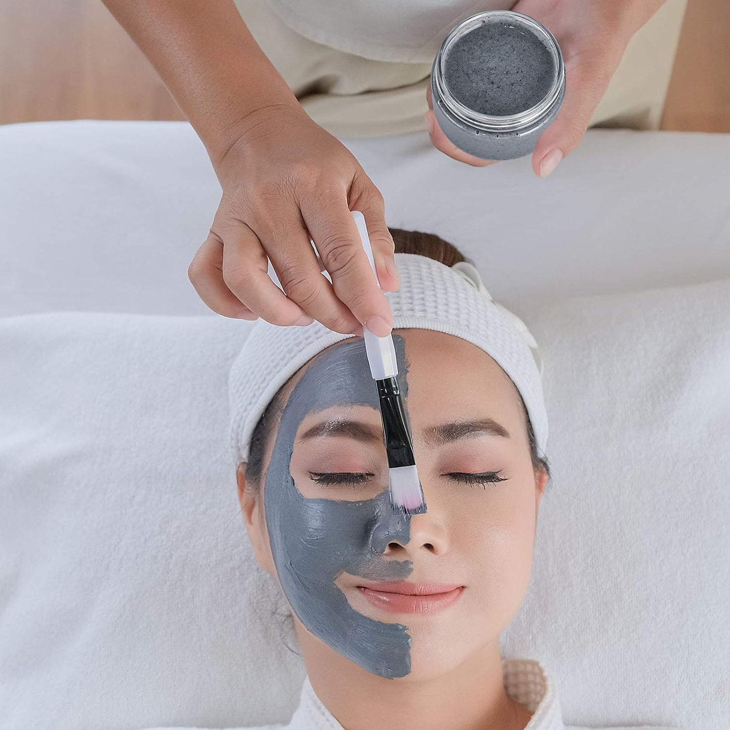 Eternal Moment 36 Pack 2 OZ Plastic Jars Round Clear Cosmetic Container Jars with Lids, Perfect for Lotion, Cream, Ointments, Makeup, Eye Shadow, Rhinestone, Samples, Pot, Travel Storage