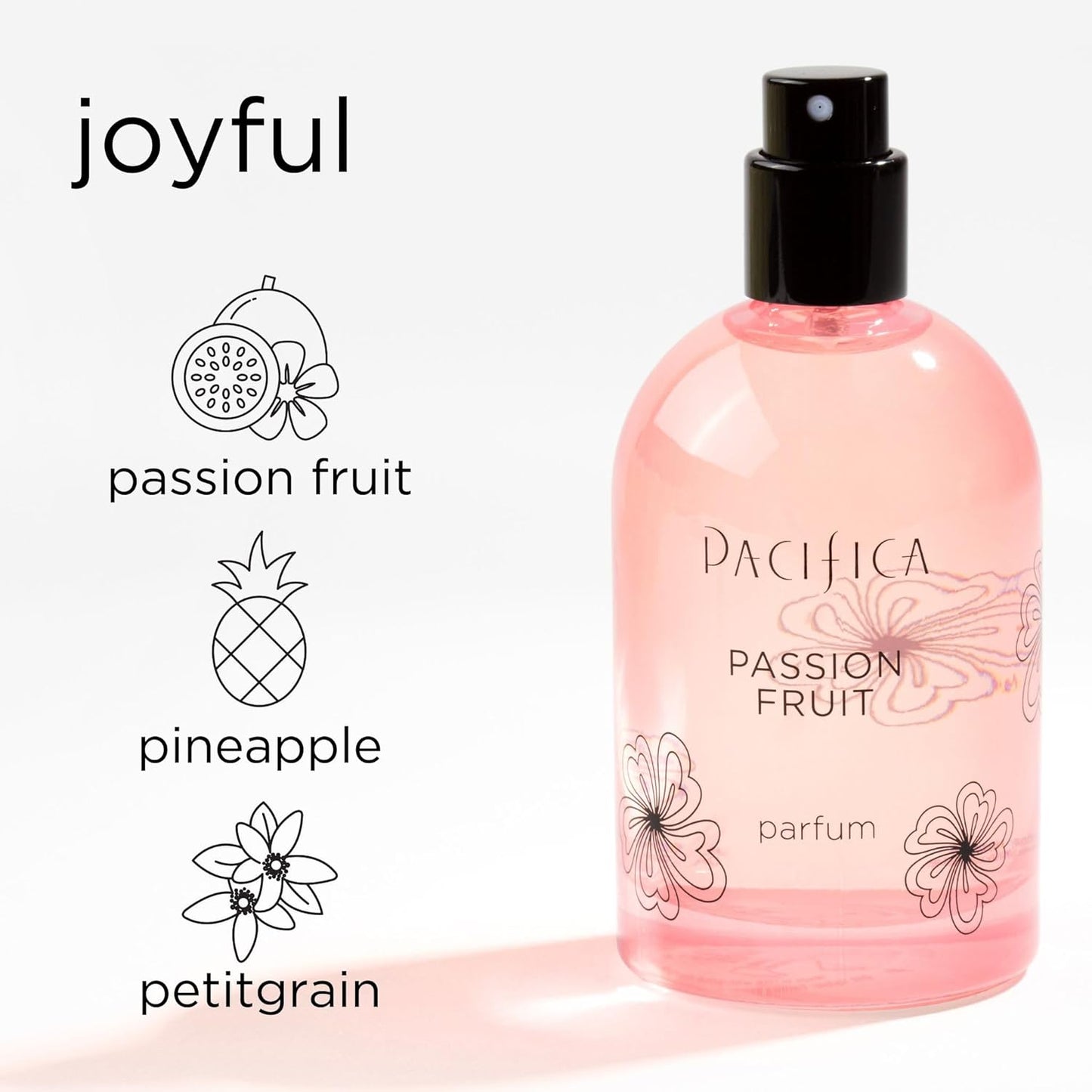 Pacifica Passion Fruit Perfume – Tropical Fruity Floral Clean Perfume for Women with Passionfruit, Pineapple & Vanilla, Vegan, Non-Toxic, Beachy Summer Scent (2 fl oz)