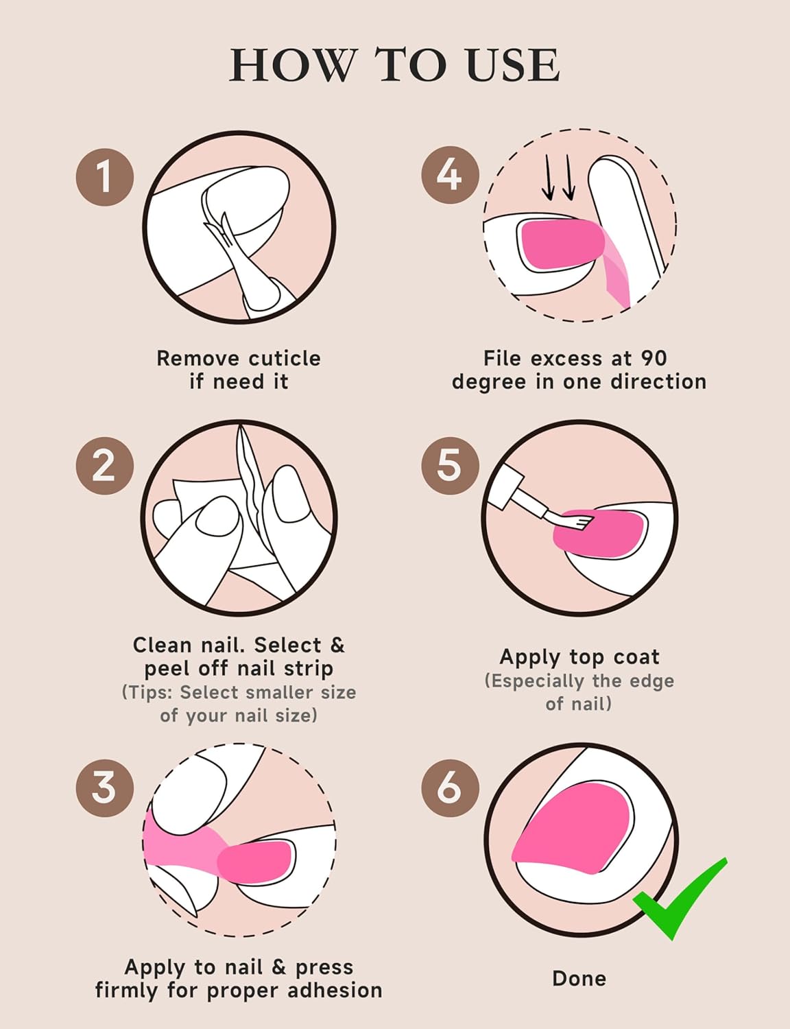 Nail Polish Strips, 44PCS Salon Quality Wraps with Top Coat, Long Lasting Gel Nail Stickers for Women Easy Apply& Remove (Planetesimal Pink&Gold)