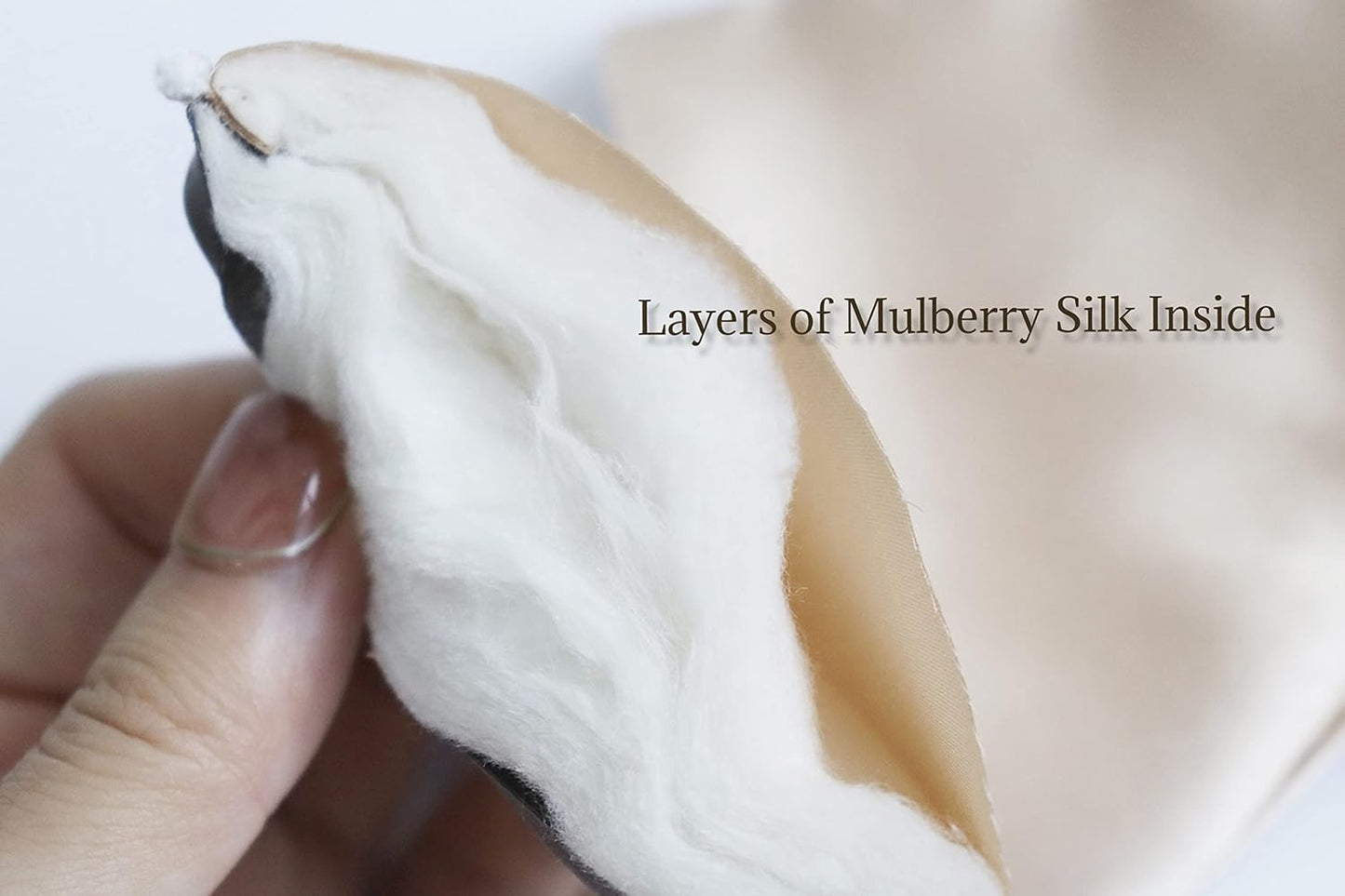 Premium Handcrafted 25 Momme Mulberry Silk Eye Mask for Sleeping (Red Velvet)