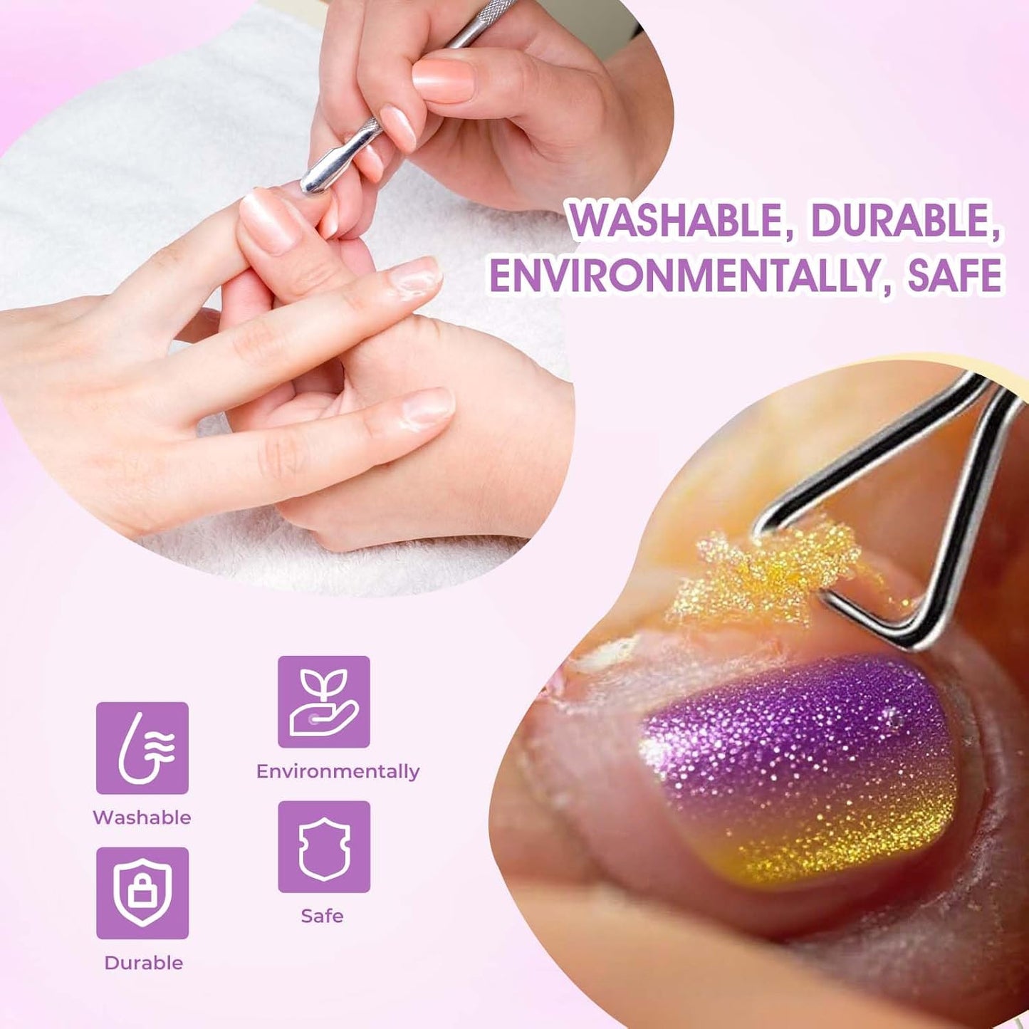 9Pcs Cuticle Pusher Cutter Double Ended Cuticle Pusher Trimmer Stainless Triangle Nail Scraper Pedicure Manicure Tool Professional Nail Care Tool For Girl Fingernail Toenail Gel Removal Polish