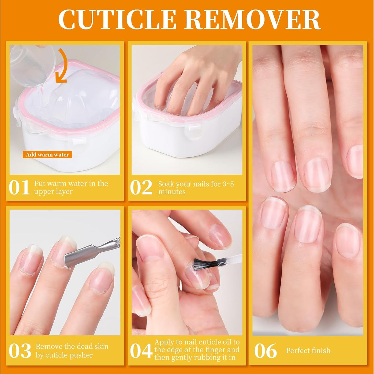 Teenitor Nail Soaking Bowl, Soak Off Gel Polish Dip Powder Remover, Manicure Bowl for Hand, Cuticle Remover Tools, Nail Brush Cuticle Pusher,Cuticle Oil Cuticle Peeler,Nail File Buffer Milk and Honey