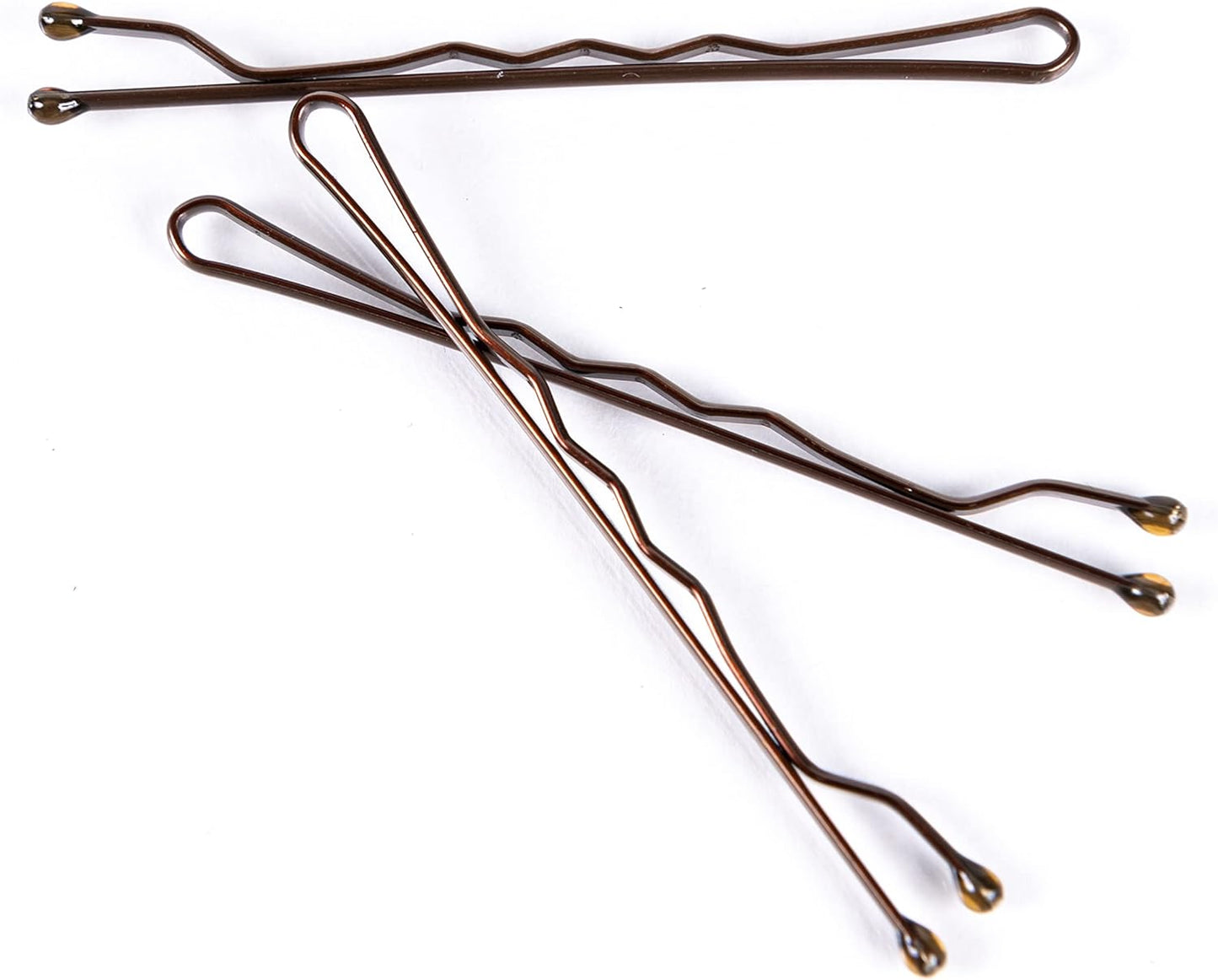 Amazon Basics Bobby Pins, Brown Hair Pins for all Hair types, 72 Count