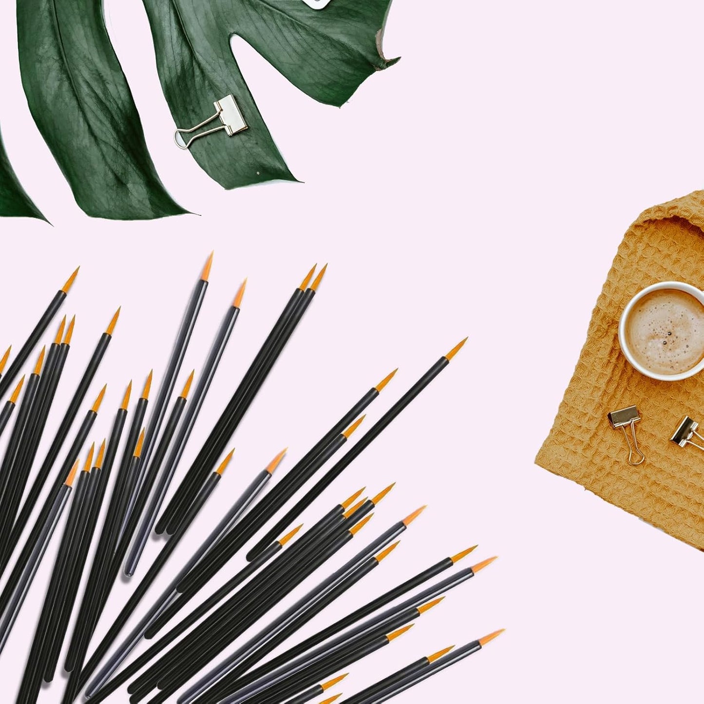 100 Pack Disposable Eyeliner Brush, Ultra-fine Point Eye Liner Applicator Cosmetic Eye Wands Makeup Brushes Tools (Color: Black)