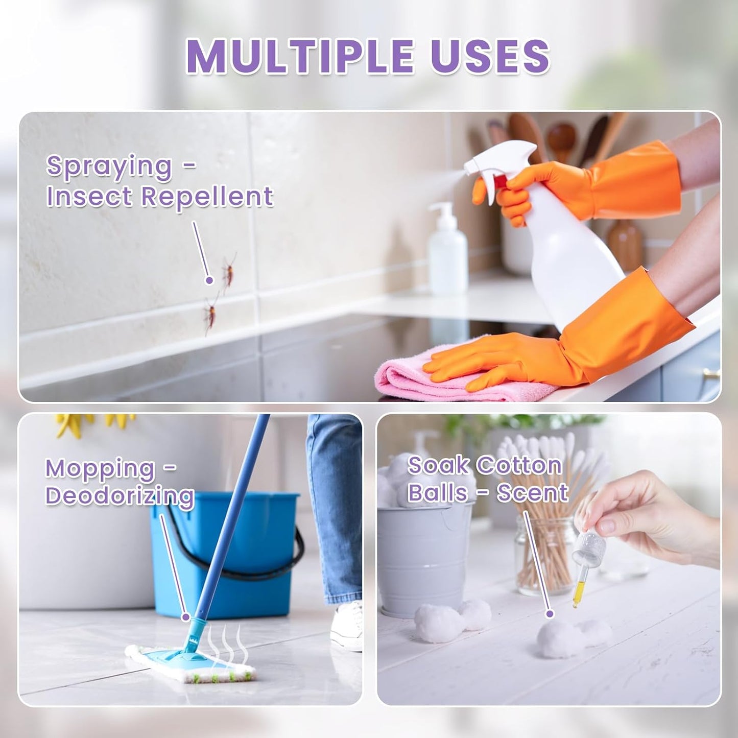 EVOKE OCCU Lavender Essential Oil for Sleeping Aid in The Bedroom, Relaxation in The Office Living Room & DIY Wool Dryer Balls - 4 Fl Oz