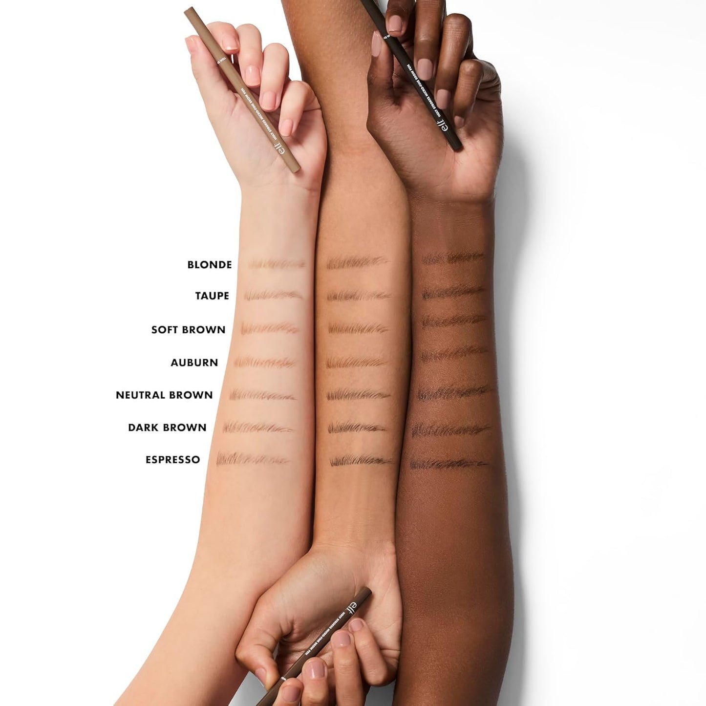 e.l.f. Holy Strokes Micro-Fine Brow Pen, Liquid Waterproof Eyebrow Makeup For Detailing & Adding Dimension, Vegan & Cruelty-Free, Soft Brown