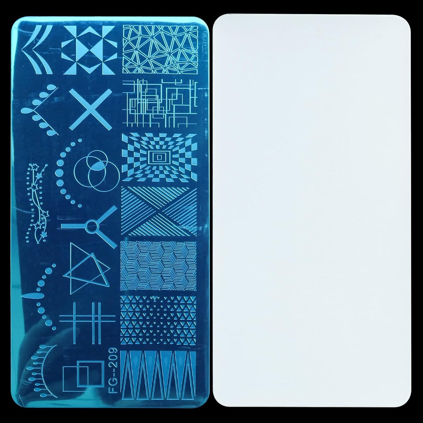 AddFavor Nail Stamper Kit 7pcs Nail Stamping Plates Flower Geometric Mandala Animal Image Nail Stencils with 2 Stamp and 2 Scraper for Home Salon Manicure Design Supplies Tools