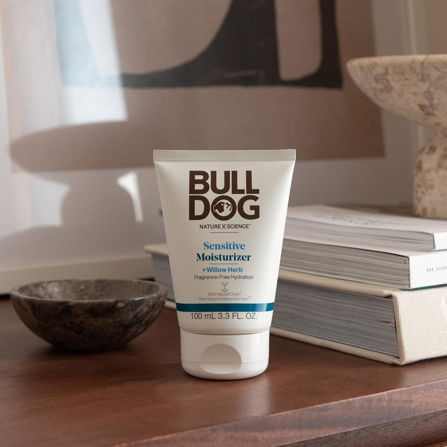 BULLDOG Mens Skincare and Grooming Face Moisturizer Fragrance Free, Sensitive, 3.3 Fluid Ounce