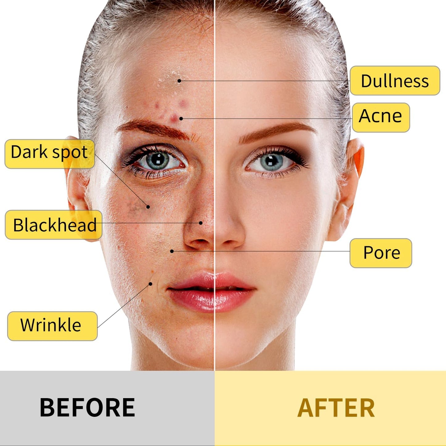 Turmeric Vitamin C Clay Mask with Kaolin Clay and Turmeric for Dark Spots, Dull Skin, Skincare Facial Mask for Controlling Oil and Refining Pores 5.29 Oz (yellow)