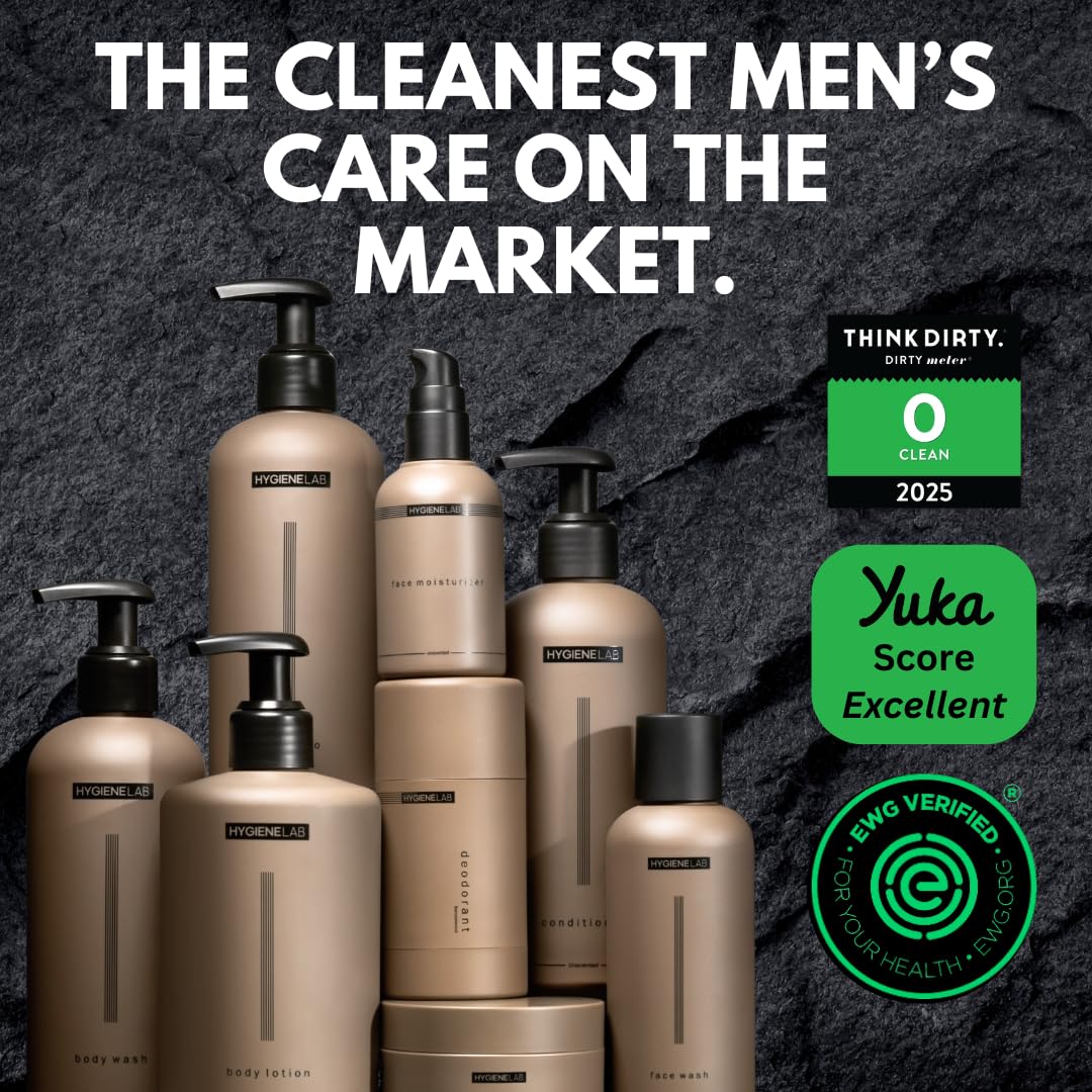 Body Lotion for Men – EWG Verified, Ultra Hydrating, Non-Toxic, Fast-Absorbing, Fragrance-Free, Unscented, Paraben-Free, Sulfate-Free, Daily body lotion for Dry Skin & Sensitive Skin, 12oz