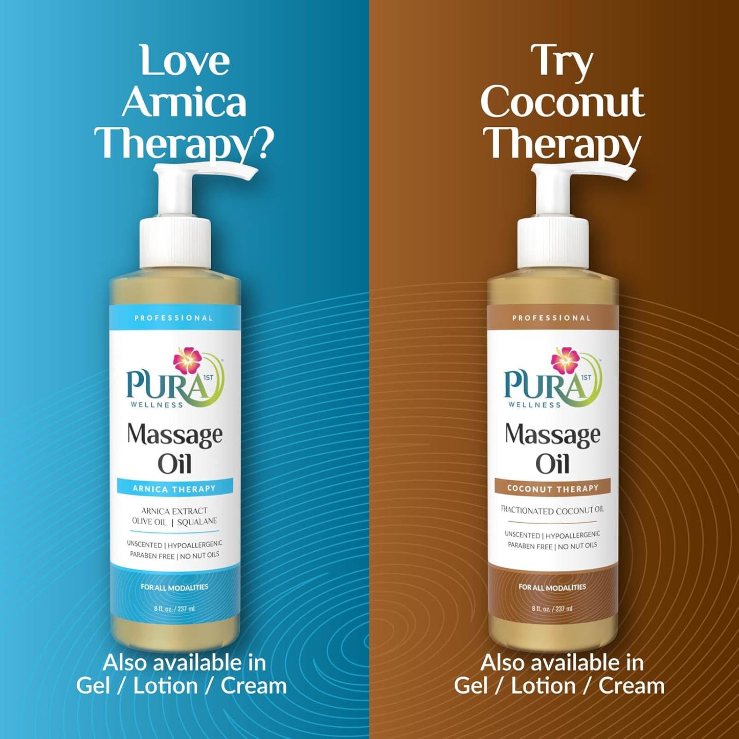 Wellness Professional 8oz Arnica Oil, 8oz, Massage Oil, Unscented Deep Tissue, Arnica, Hypoallergenic Arnica Oil for Physical Therapy and Muscle Recovery