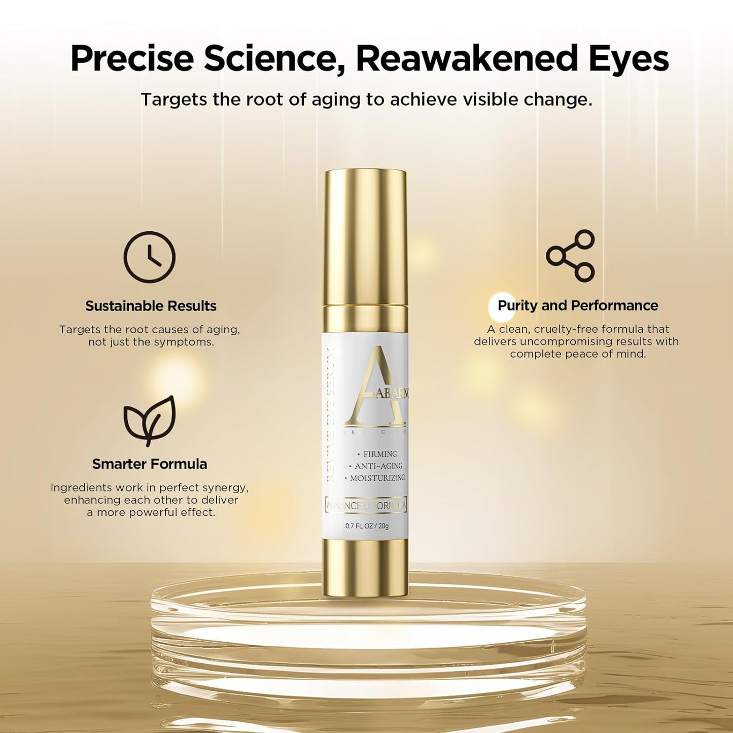 Advanced Anti-Aging Eye Serum, Revitalizing Treatment for Dark Circles, Fine Lines, Wrinkles-zm01