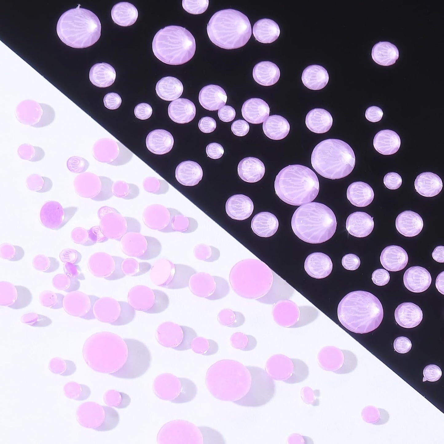 Mocha Lt.Purple Flatback Rhinestones, Glass Rhinestones for Nail Art and Craft, Glue Fix, Loose Crystal Gemstones(Mocha Lt.Purple, SS30, 288pcs, 6.4-6.6mm)