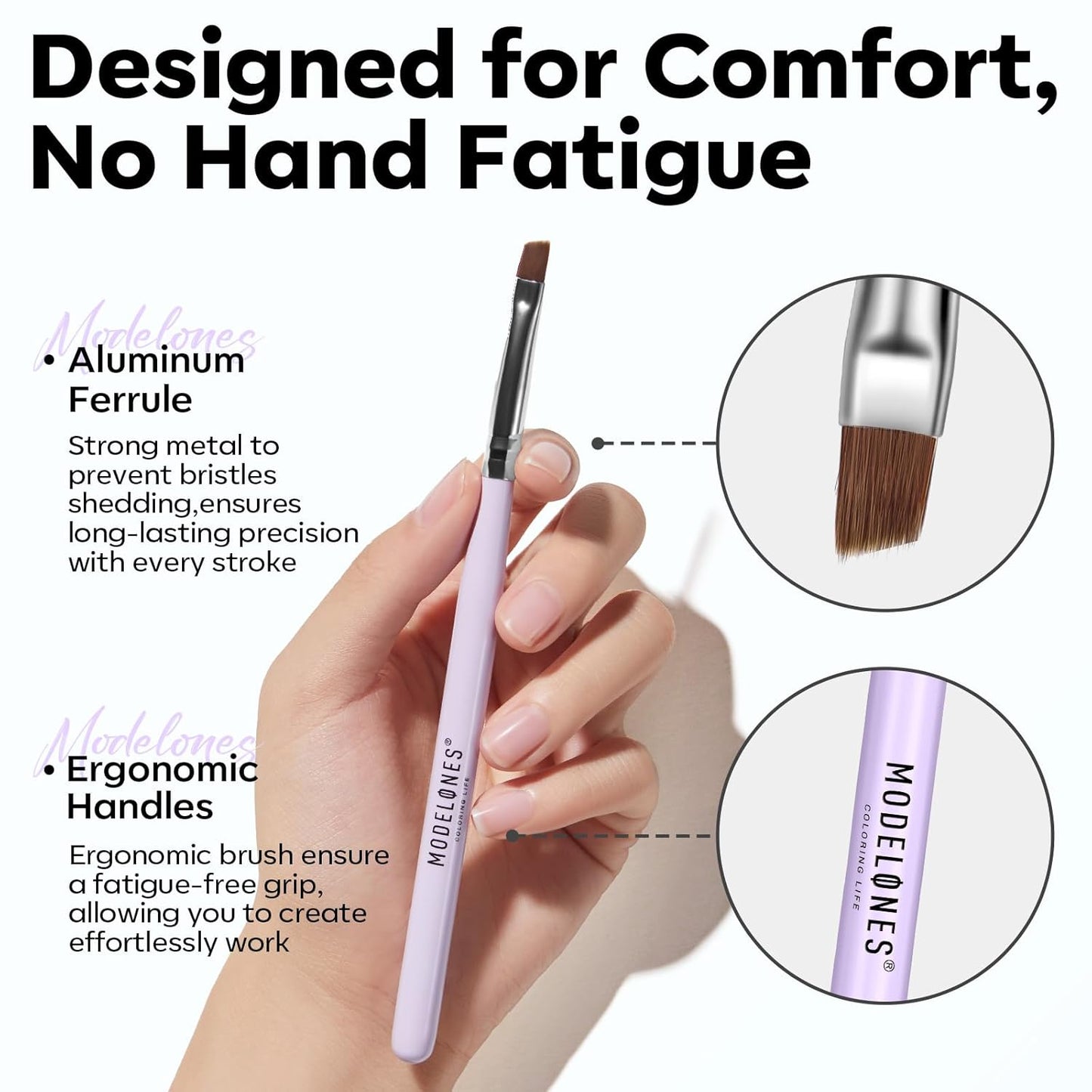 Modelones Nail Art Brushes Set, Nail Brush kit Gel Polish, Extension Gel, Liner, Clean up, Carving, Apex Building, Dotting Pens Professional Tools for Drawing Painting 3D Design Salon & DIY Use