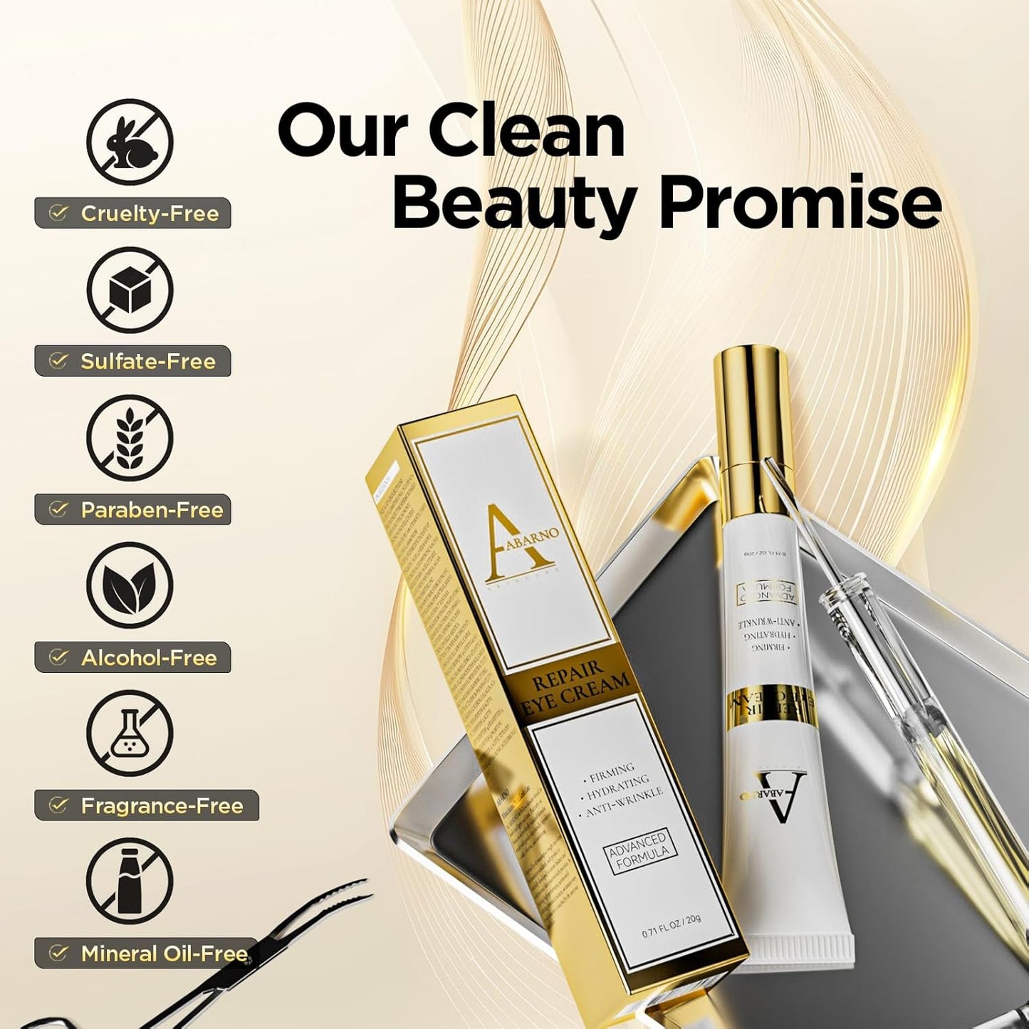 Retinol Eye Cream for Dark Circles and Puffiness – Hydrating Eye Serum for Wrinkles and Fine Lines, Anti-Aging Under Eye Cream for Women, 0.71 fl oz