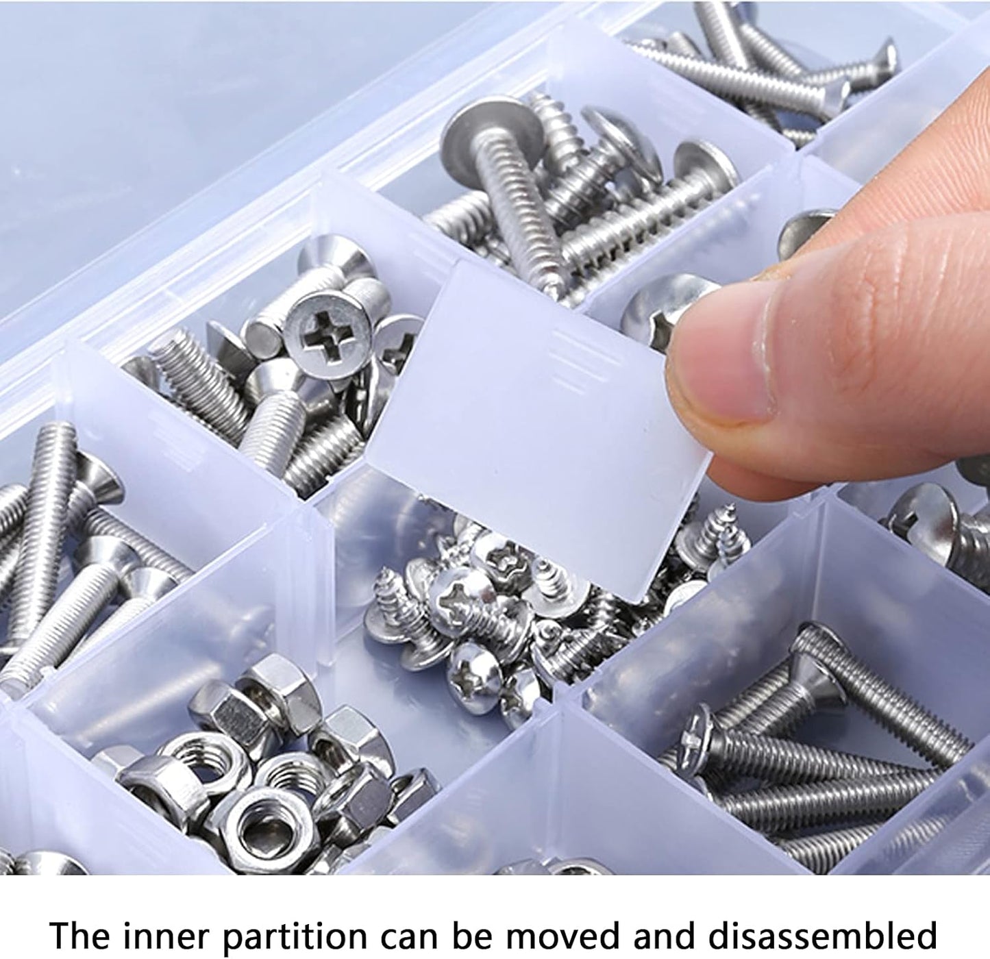 5Pack 36 Grids Clear Plastic Organizer Box with Adjustable Dividers Storage Container Jewelry Box for Beads Art Crafts Pieces Letter Board Fishing Tackles Rock Collection with 2000pcs Label Stickers