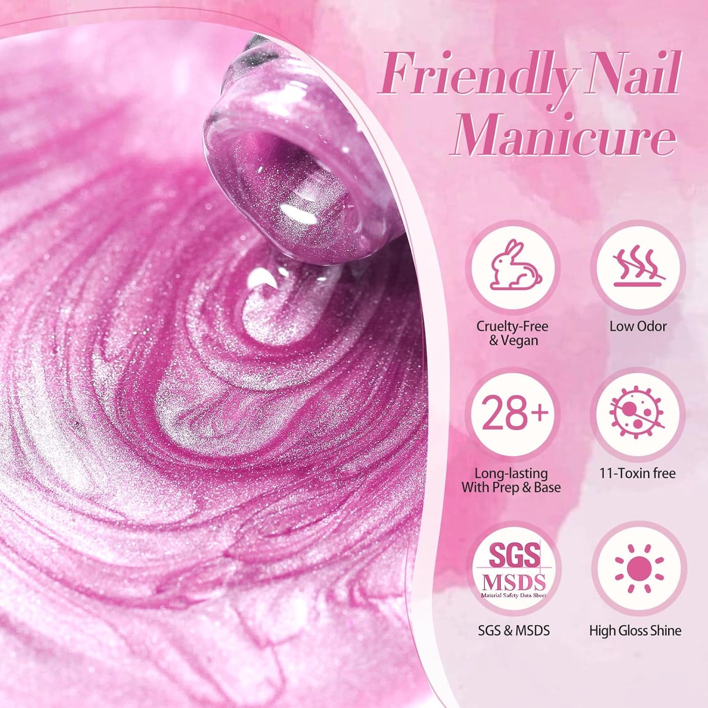 Born Pretty Cat Magnetic Eye Gel Nail Polish,Pink Glitter Cat Magnetic Gel Nail Polish Love Letter Magnetic Nail Polish for Nail Art Manicure Salon DIY at Home 15ML