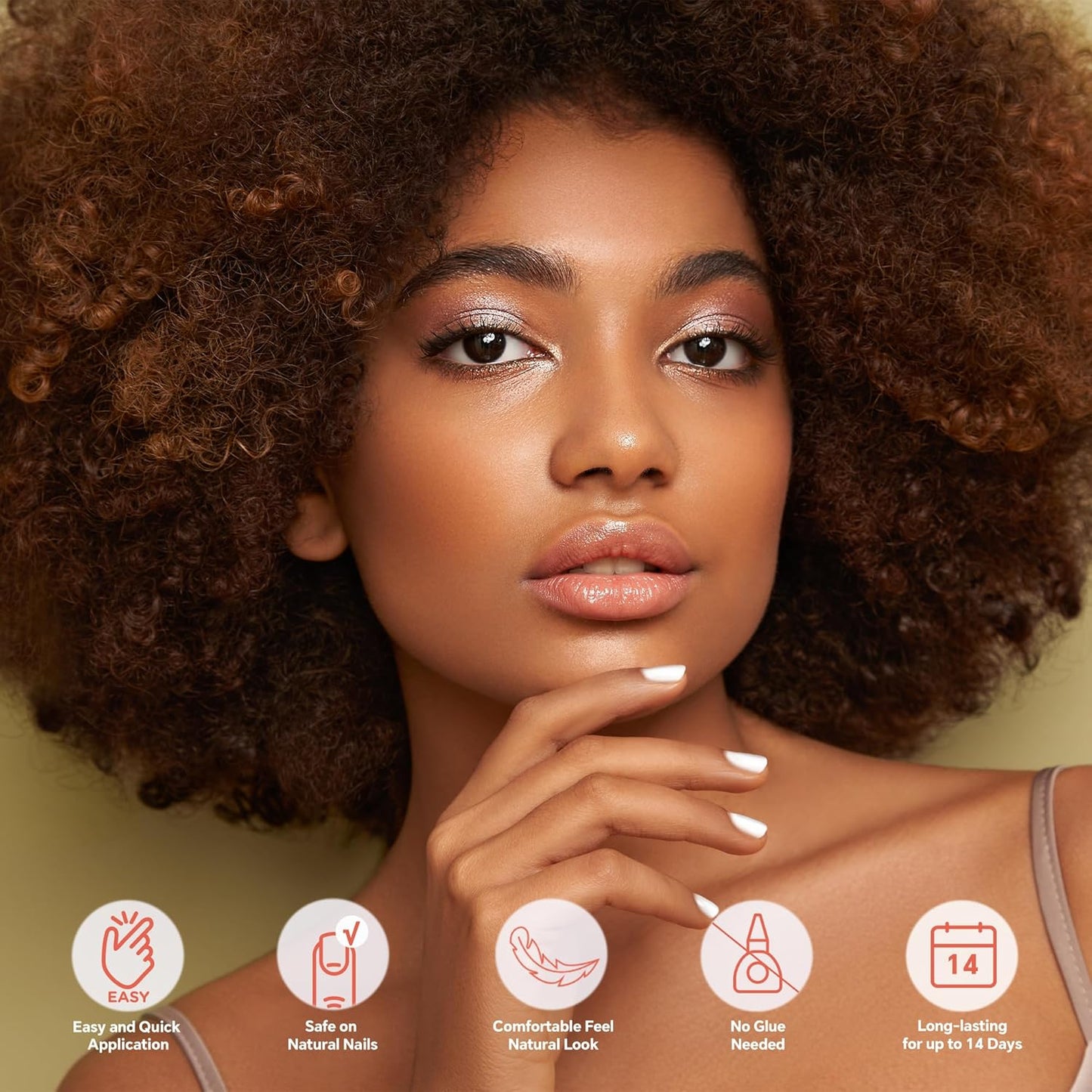 Semi Cured Gel Nail Strips-Gel Nail Polish Neutral Colors 36pcs DIY Salon Nails at Home for Teens & Adults Hot Yoga Proof Nail Wraps Works with Any UV/LED Lamps(White)