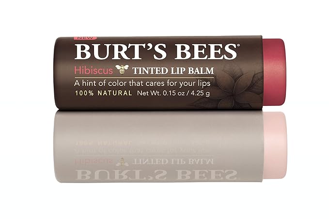 Burt's Bees Tinted Lip Balm, Hibiscus, .15 Ounce (Pack of 2)