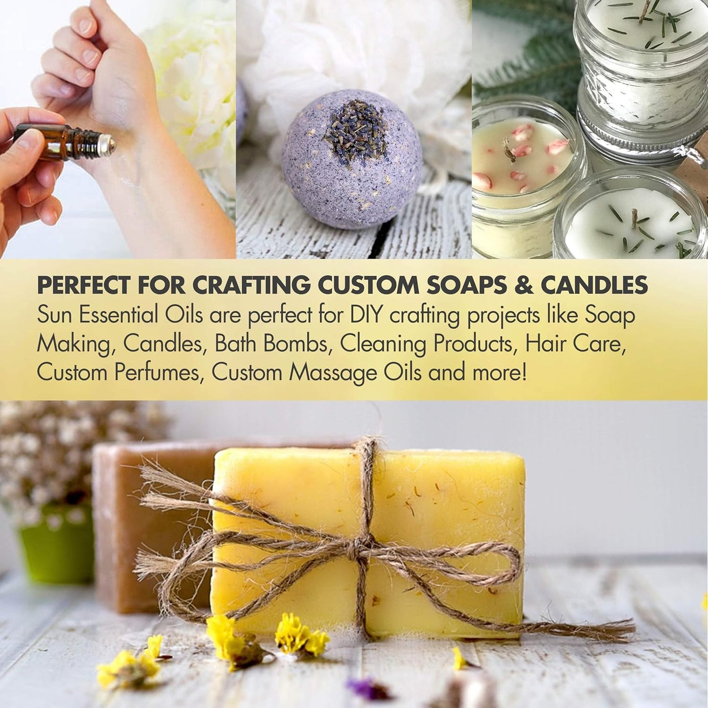 Sun Essential Oils – 16 oz Camphor Essential Oil with Dropper for Diffuser, Skin, Aromatherapy Massage, Humidifier, Crisp Scent for Candle, Lotion & Soap Making, Room Fragrance