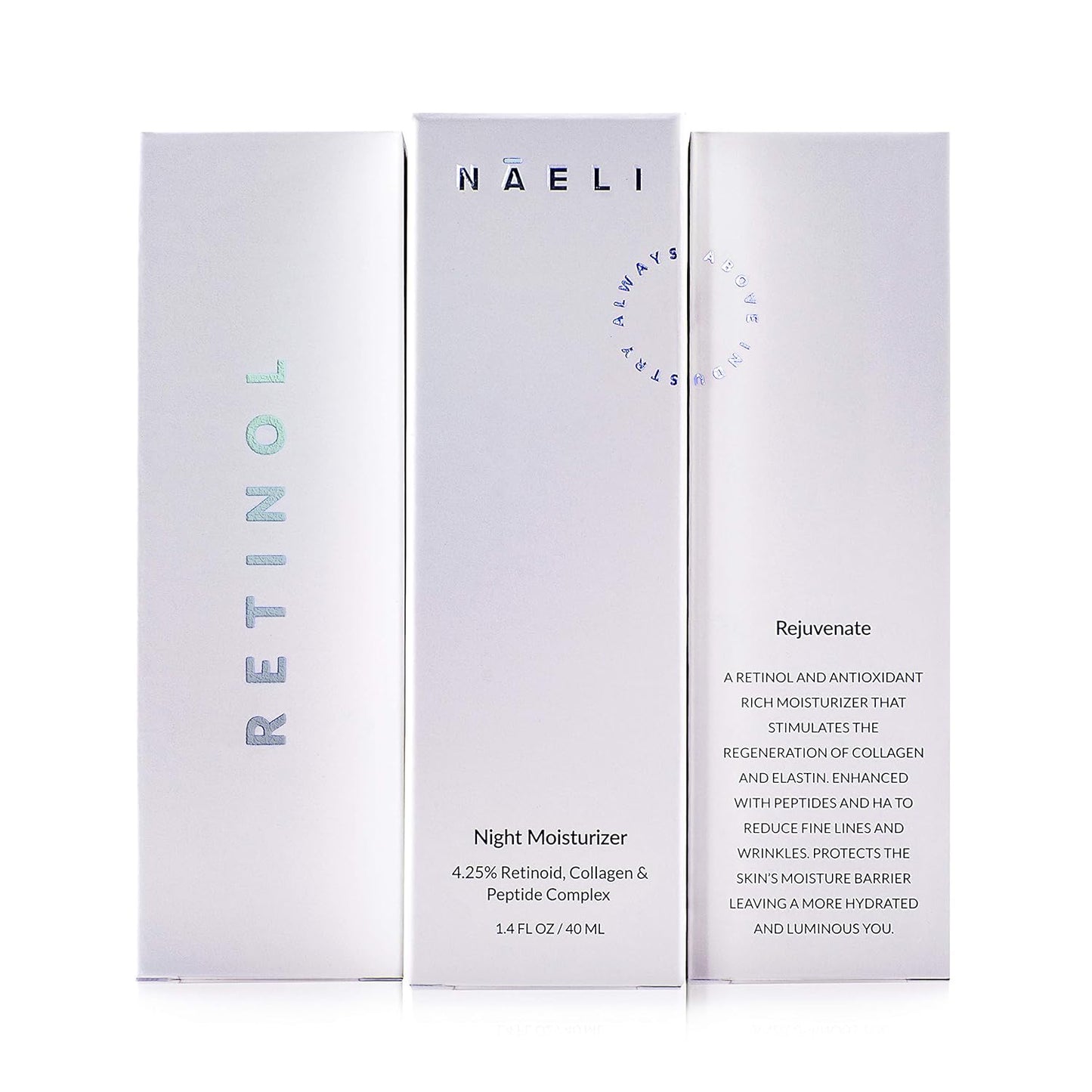 Retinoid Cream - 4.25% Retinol Night Moisturizer for Face & Neck with Collagen, Peptides & Hyaluronic Acid - Anti Aging Wrinkle Cream, Improves Skin Tone & Texture, 1.4 oz (Pack of 2)