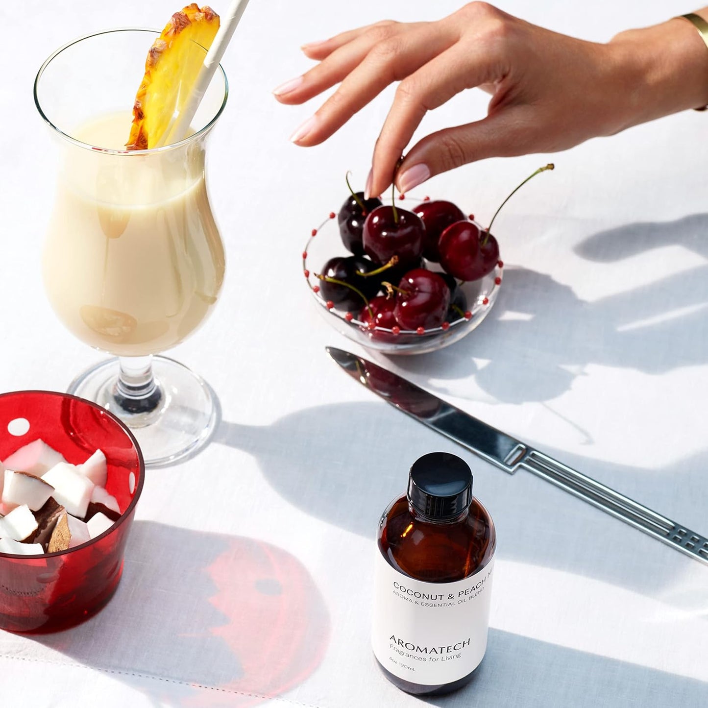 Aromatech Coconut & Peach Nectar Aroma Essential Oil Blend: Hotel Inspired Aromatherapy with for Ultrasonic Diffusers & Nebulizers - 0.3 fl oz, 10 mL