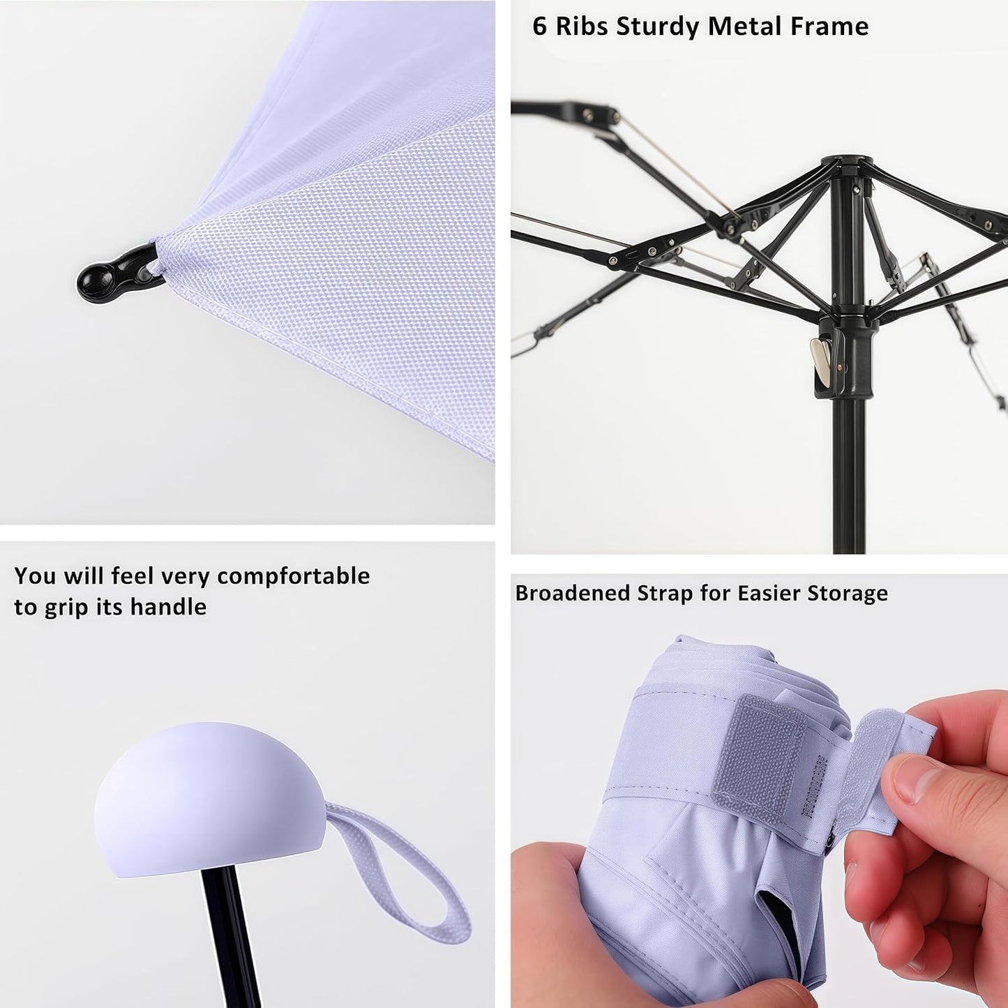 BAODINI Travel Mini Umbrella for Purse With Case Small Compact UV Sun Protection Sun Lightweight Tiny Pocket Manual Open Close Umbrella for Women Kids and Men