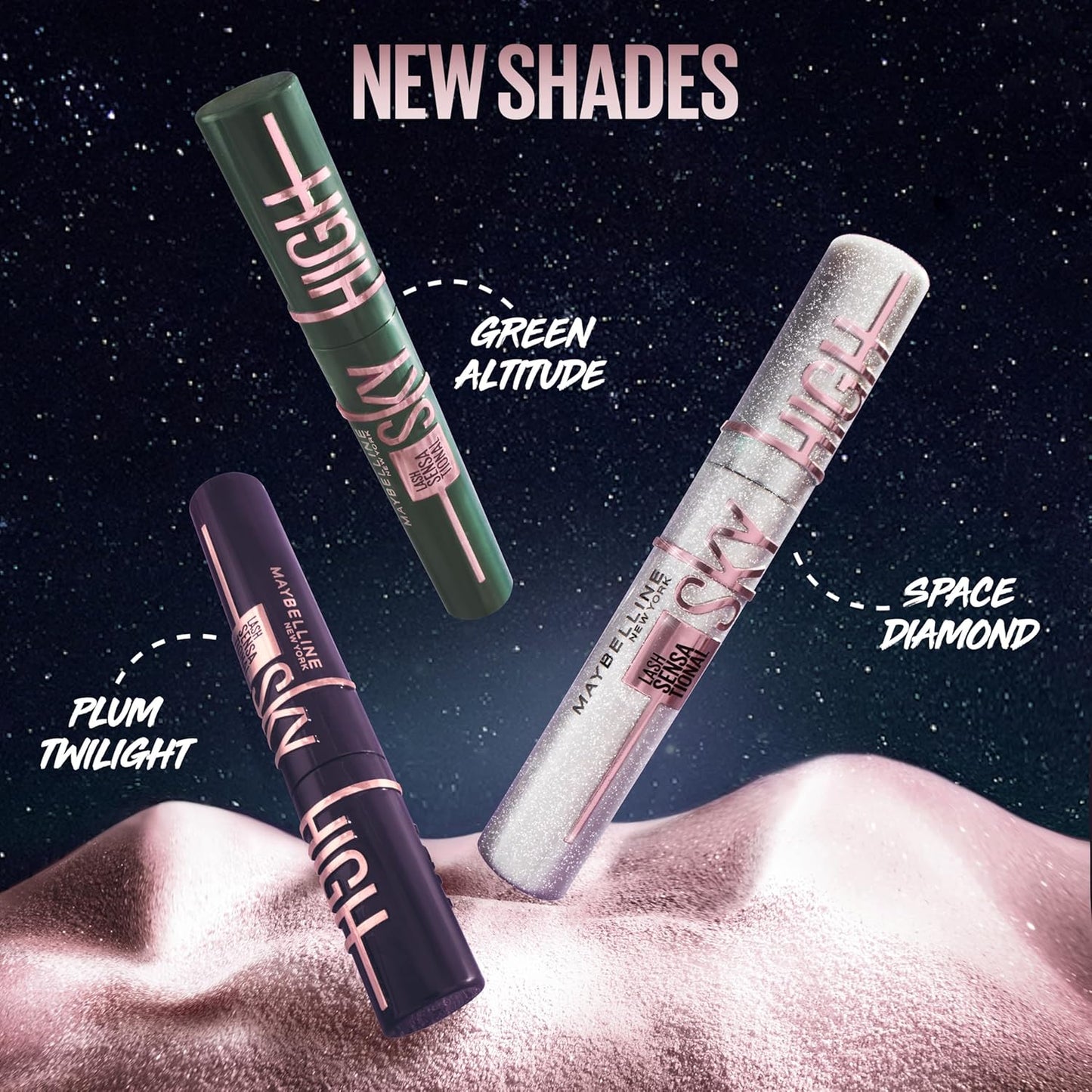 Maybelline Lash Sensational Sky High Washable Mascara, Volumizing, Lengthening, Defining, Curling, Multiplying, Buildable Mascara Make Up Formula, Plum Twilight, 1 Count