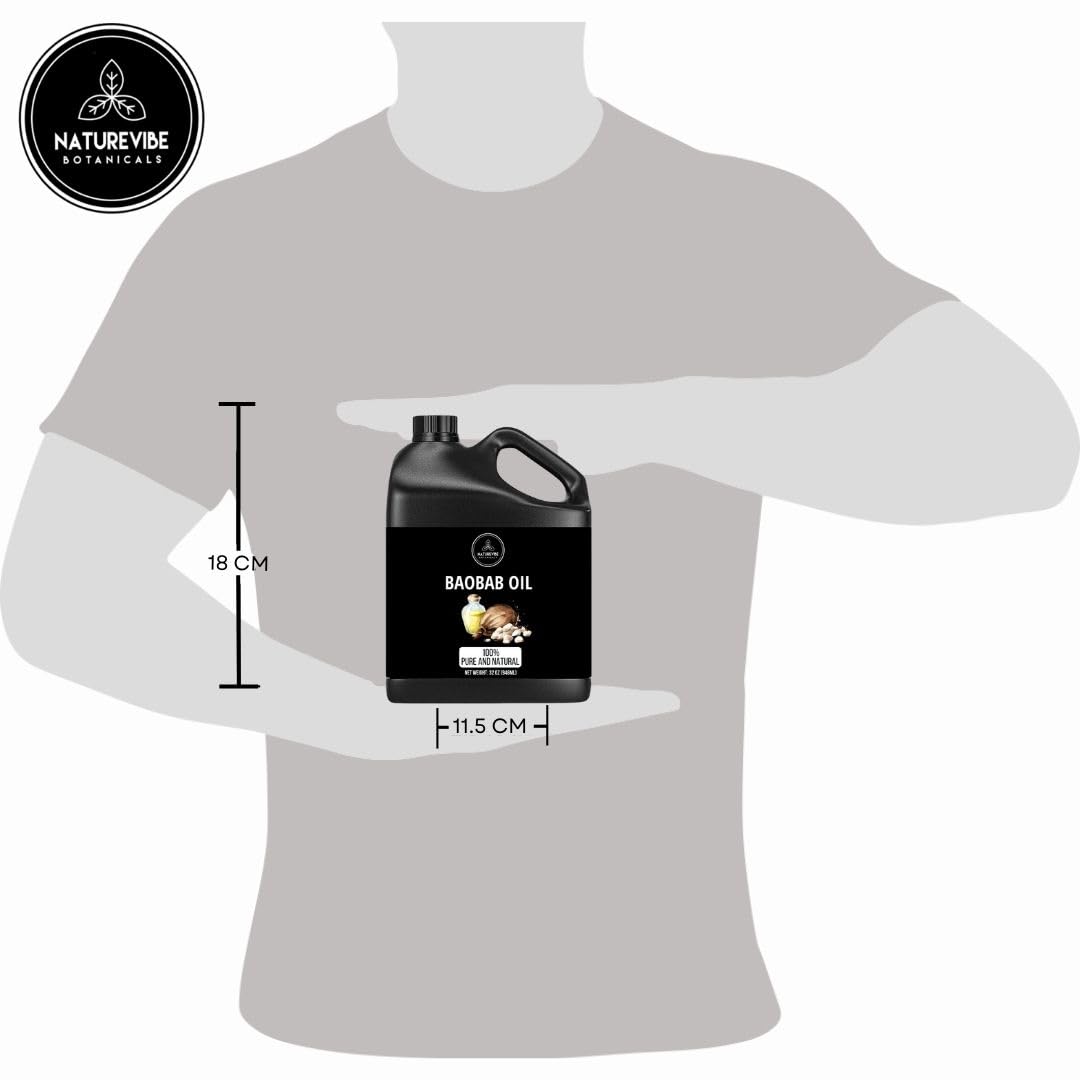 Naturevibe Botanicals Baobab Oil 32 Ounces | 100% Pure and Natural | Great for Skin Care and Hair Care