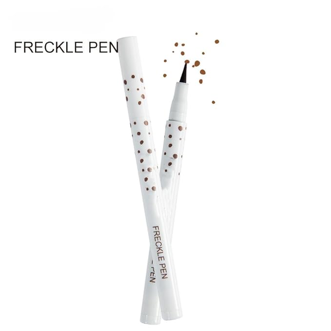 Freckle Pen 4 Colors Natural Freckle Pen Fake Freckle Pen Waterproof Long Lasting Soft Spots Natural Relaxing Sun Makeup (Light Brown)
