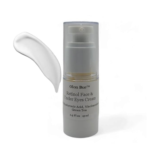 Retinol Face and Undereye Cream with Hyaluronic Acid, Niacinamide & Green Tea 0.5 oz