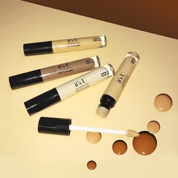 Sistar it's U Skin Perfecting HD Concealer Full Coverage Lightweight Long Lasting Correcting Liquid Contour Cover Masker Makeup 5 ml / 0.17 fl. oz (Ivory)