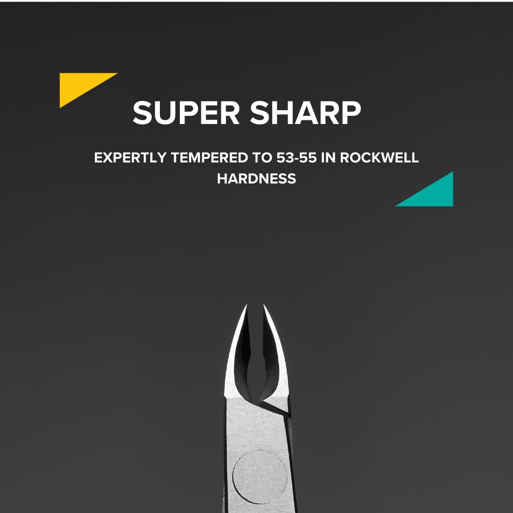 Rui Smiths Carbon Steel Cuticle Nippers - Professional Carbon Steel French Handle - 6mm Jaw, Double Spring