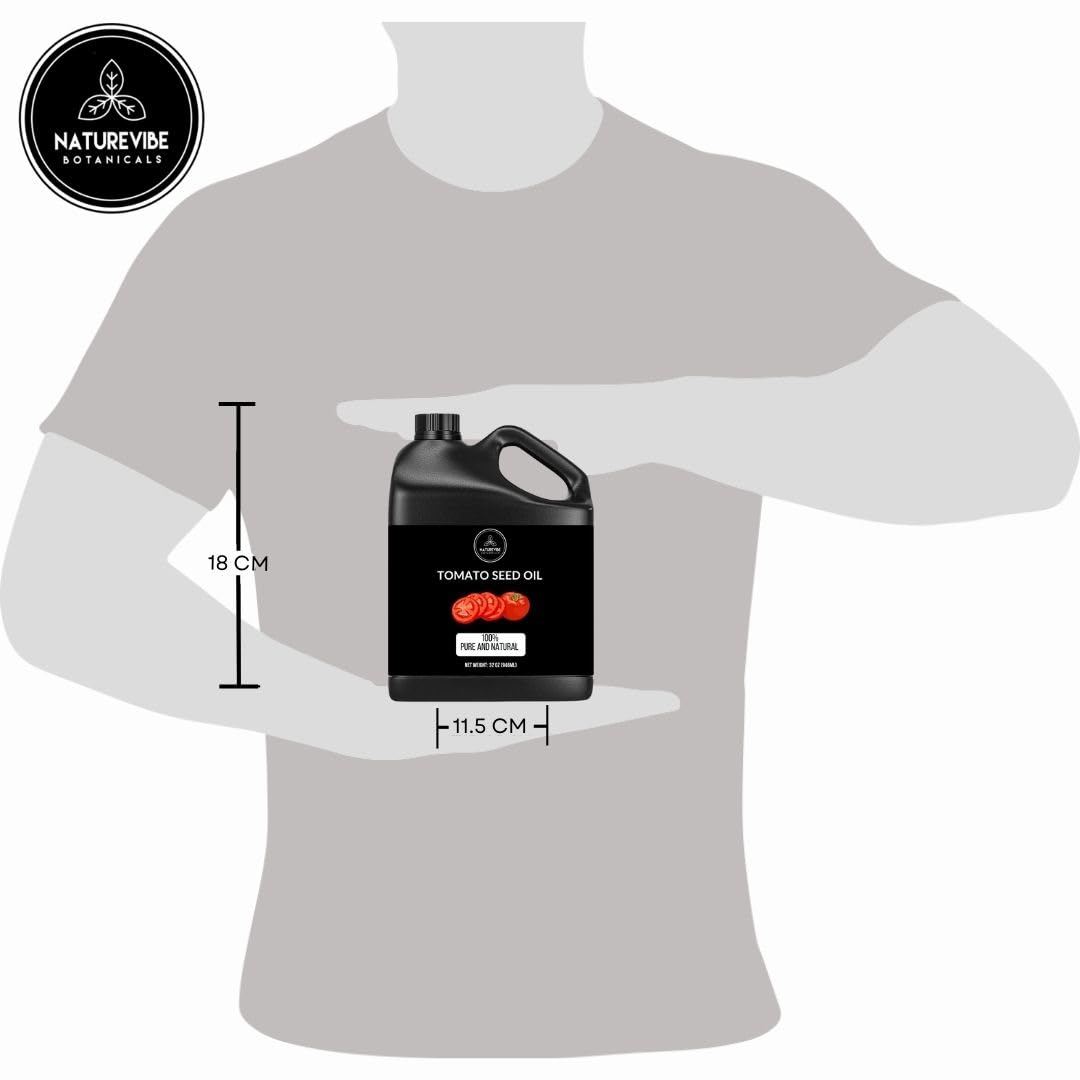 Naturevibe Botanicals Tomato Oil 32 Ounces | 100% Pure and Natural | Great for Skin Care and Hair Care