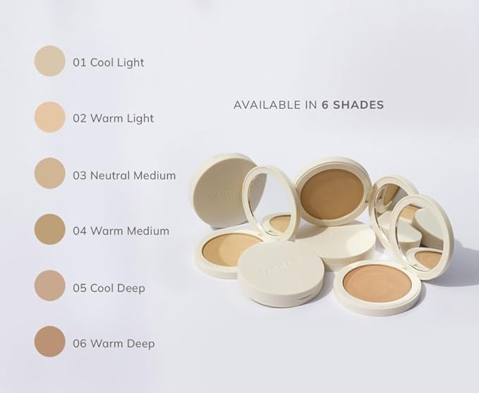 FARMASI Makeup BB All in One Powder, Lightweight, Long-Lasting Medium-Full Coverage with Flawless Finishing, will Look More Natural and Smooth Than Ever, 0.5 oz, Warm Deep