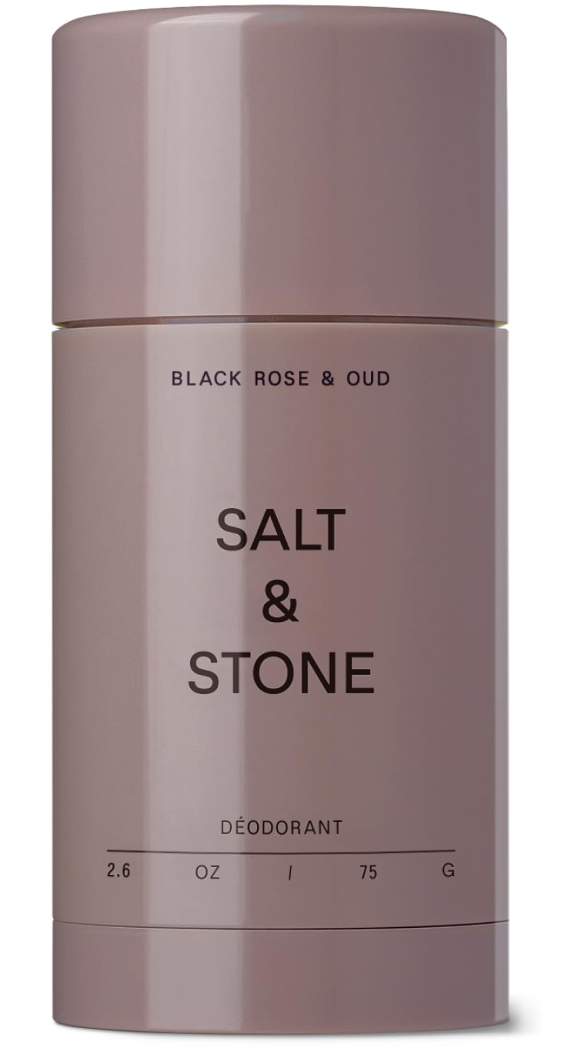 SALT & STONE Natural Deodorant - Black Rose & Oud | Extra Strength Natural Deodorant for Women & Men | Aluminum Free with Seaweed Extracts, Shea Butter & Probiotics | Free From Parabens & Sulfates