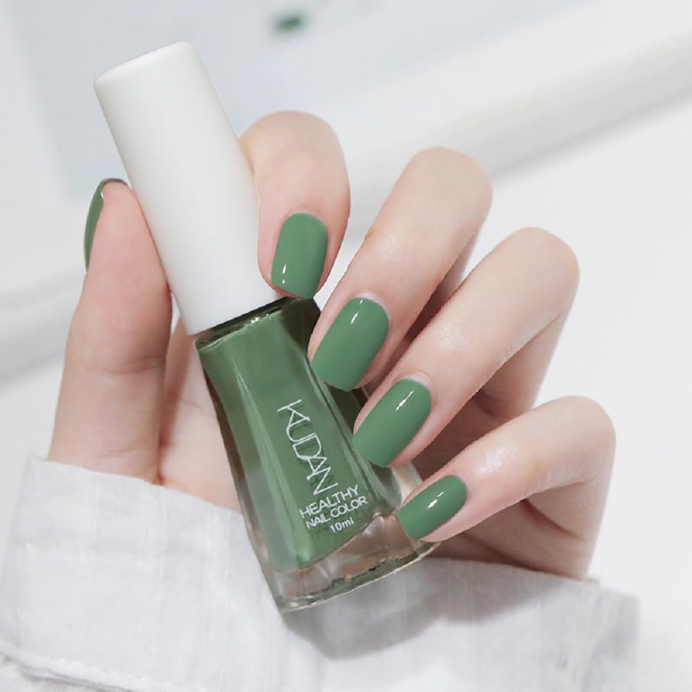 Nail Polish set - Nail Lacquer Quick Dry, Full Size, Vibrant, Colorful, Trendy, Glitter, Glossy, Metallic, Matte Nail Art Nail Shades (N5 Matcha tea, 52g)