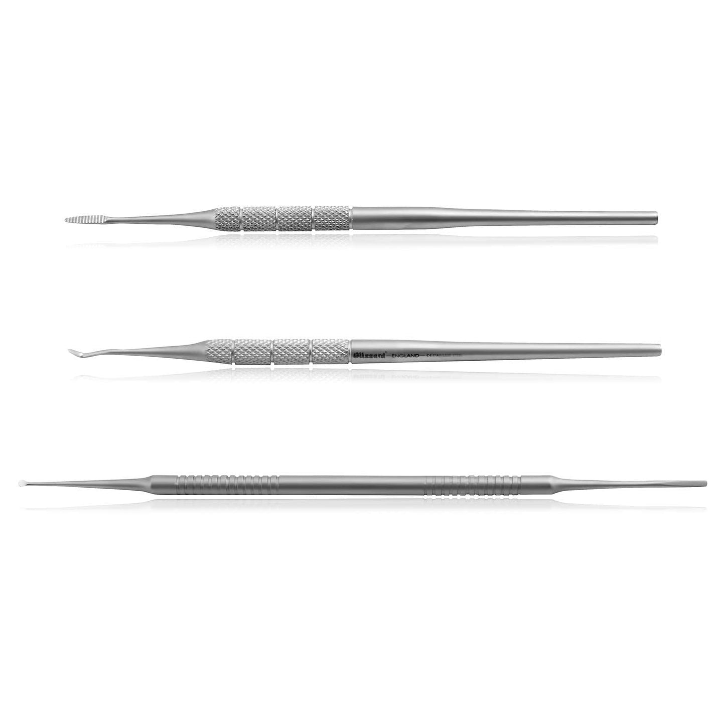 Blizzard Blacks Files and Probe Podiatry Tools German Forged - Blacks File Spoon and Swan Neck Probe Chiropodist Kit