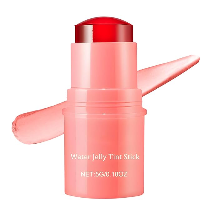 Milk Jelly Blush Cooling Water Jelly Tint, Milk Jelly Tint Jelly Blush Stick, Milk Lip And Cheek Stick, Sheer Lip & Cheek Stain, Jelly Tint Makeup (Pink, Free Size)
